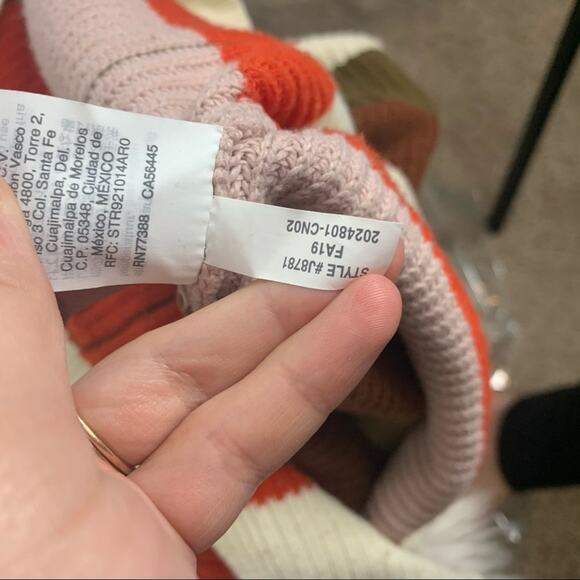 Madewell Multicolor Stripe Knit Patch Pocket Sweater Size XS - Picture 7 of 9